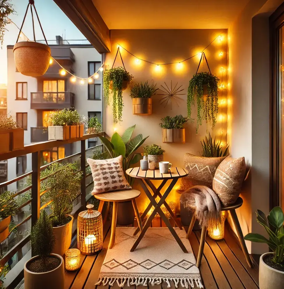 Küçük Balkon Dekorasyonu için 10 Çözüm
