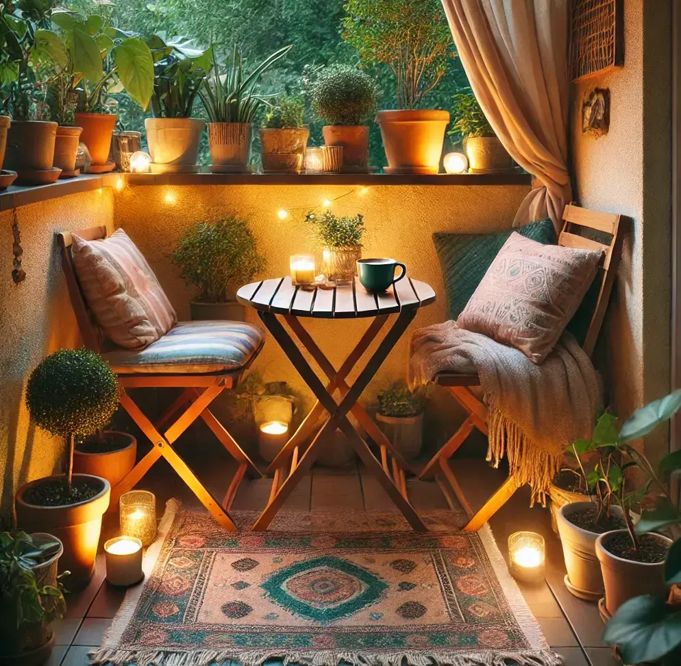 küçük balkon dekorasyonu