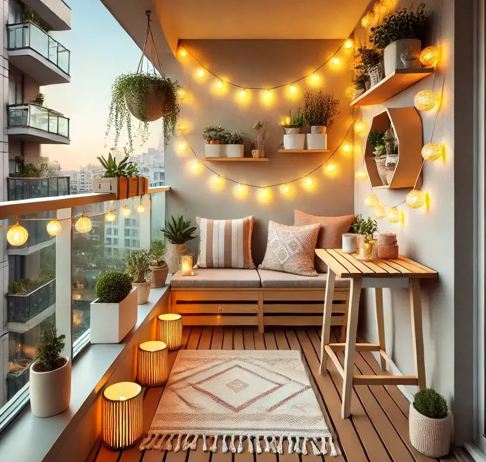 küçük balkon dekorasyonu
