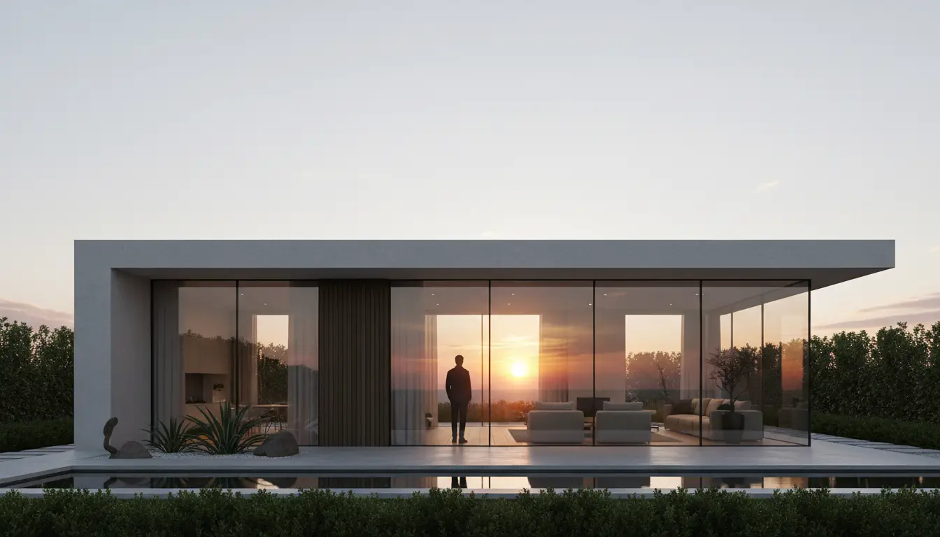 Modern minimalist villa cephesi