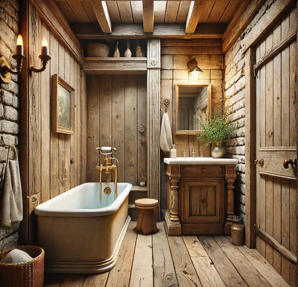 rustik banyo modelleri