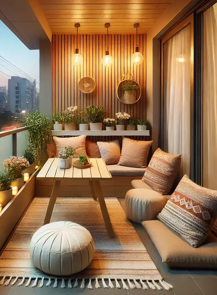 küçük balkon dekorasyonu